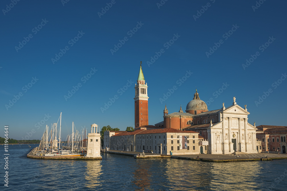 Naklejka premium Beautiful Church of San Giorgio Maggiore and its Bell Tower, Ven