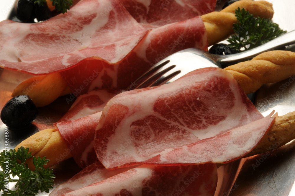 Coppa Capicola Capëcuogl Capocollo Salume Lebensmittel Salaison