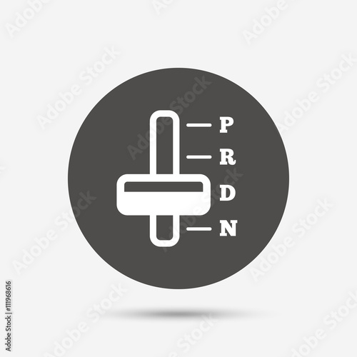 Automatic transmission sign icon. Auto control.