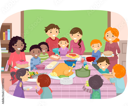 Stickman Kids School Pot Luck