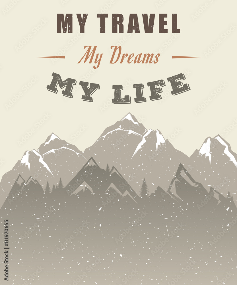 Mountain Poster with Quote