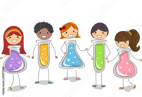 Stickman Kids Test Tubes