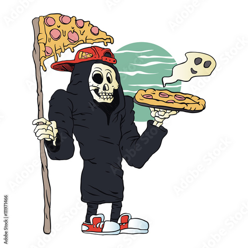 Pizza delivery reaper grim,