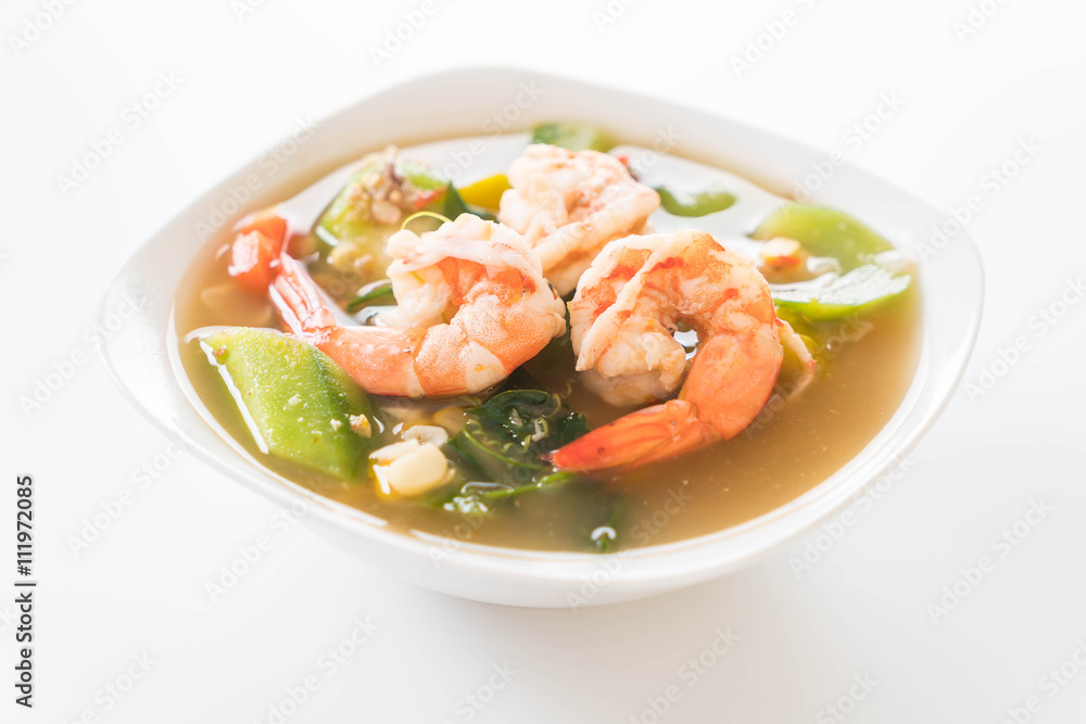 Thai Spicy Mixed Vegetable Soup with Prawns Thai Spicy Mixed Vegetable Soup with Prawns