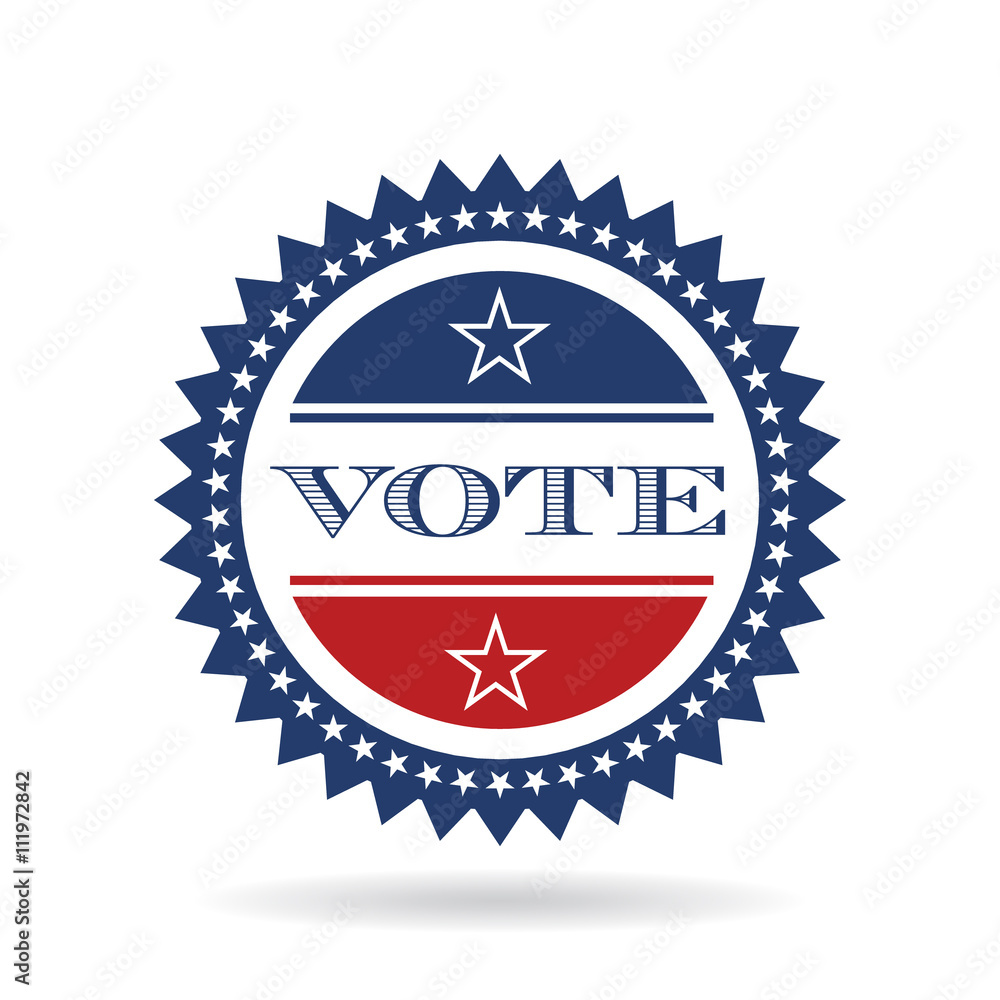Vote american insignia logo. Vector graphic design Vote american insignia logo. Vector graphic design