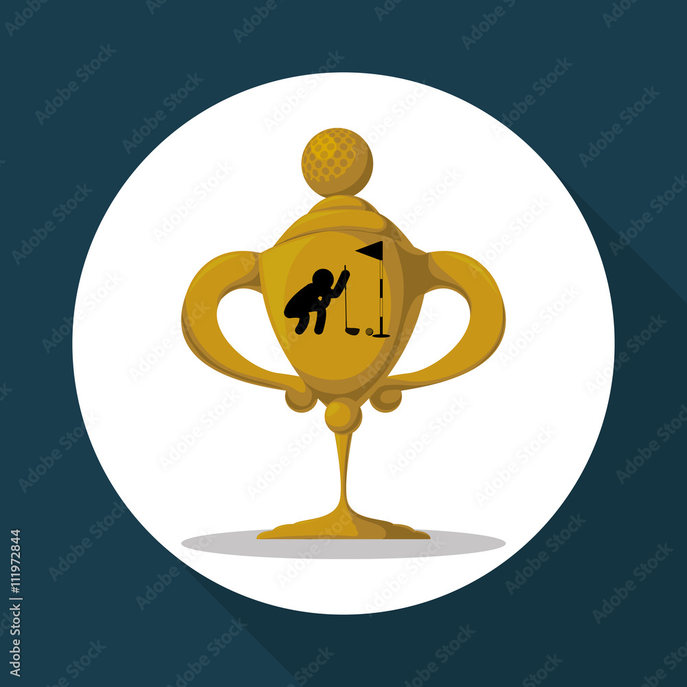 Golf design. Sport icon. Isolated illustration, editable vector
