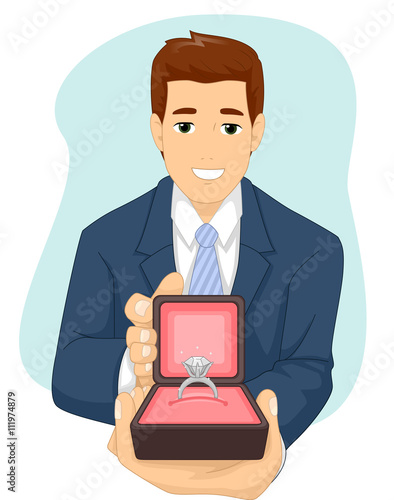 Man Propose Engagement Ring