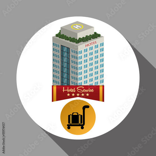 Hotel design. travel icon. Isolated and flat illustration