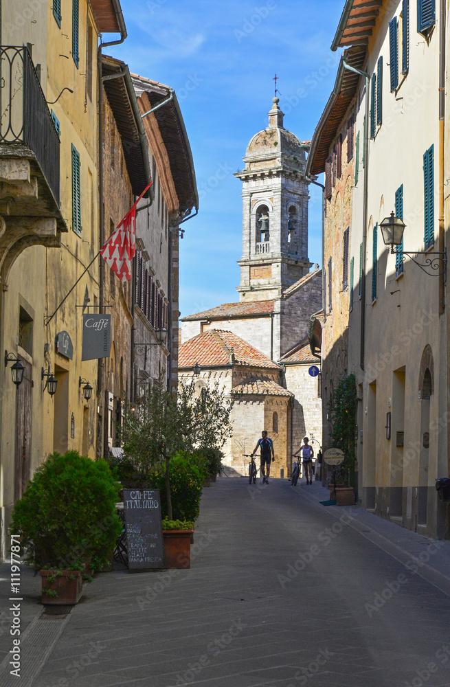 SAN QUIRICO D'ORCIA (TUSCANY), ITALY - A travel in the little towns of the famous Val D'Orcia (Siena, Tuscany). In this picture San Quirico D'Orcia.