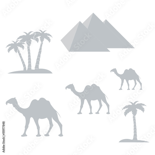 Nice picture showing love to travel  pyramids  palm trees  camel