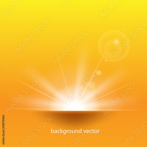 Yellow background light.