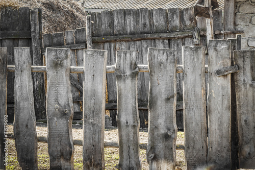 Wooden rural fence