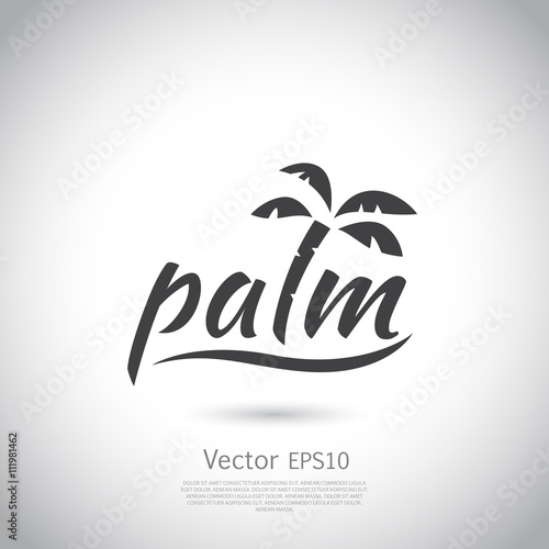 Water with palm logo for holiday business