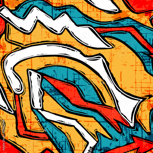 beautiful color abstract pattern vector illustration of graffiti