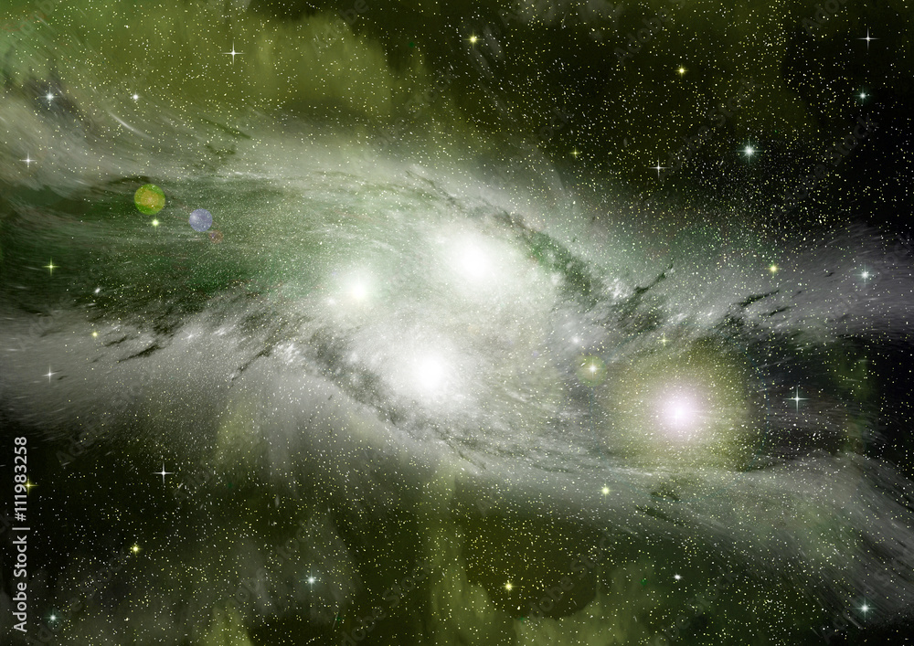 galaxy in a free space galaxy in a free space