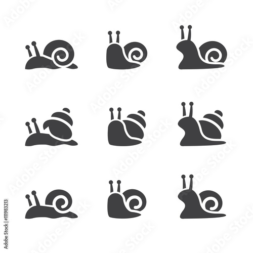 snail icon set