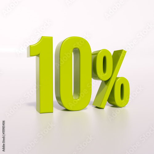 Percentage sign, 10 percent