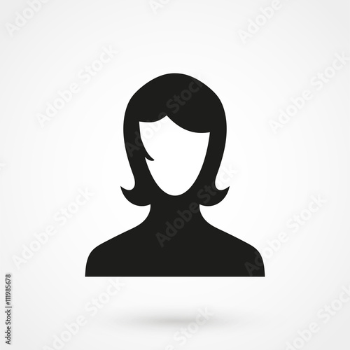 Female user account or user profile icon