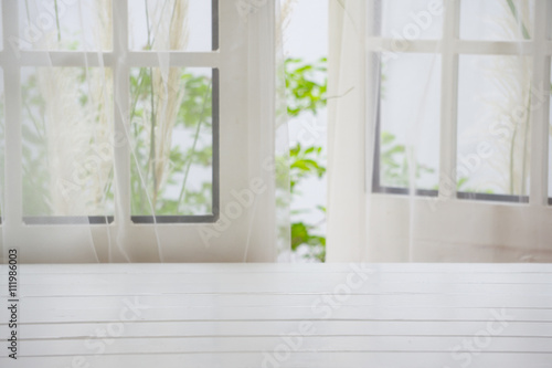 Wooden over summer window background