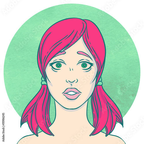 Portrait of young cutie girl