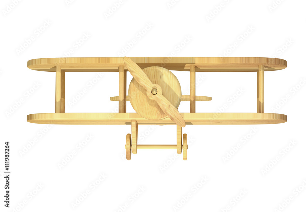 Isolated wooden plane Isolated wooden plane