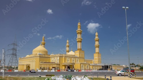 Modern Mosque Building in Kuwait timelapse hyperlapse photo