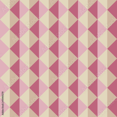 Seamless pattern of triangles with different shades of pink