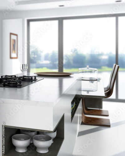 Inside a Sleek Kitchen  detail 