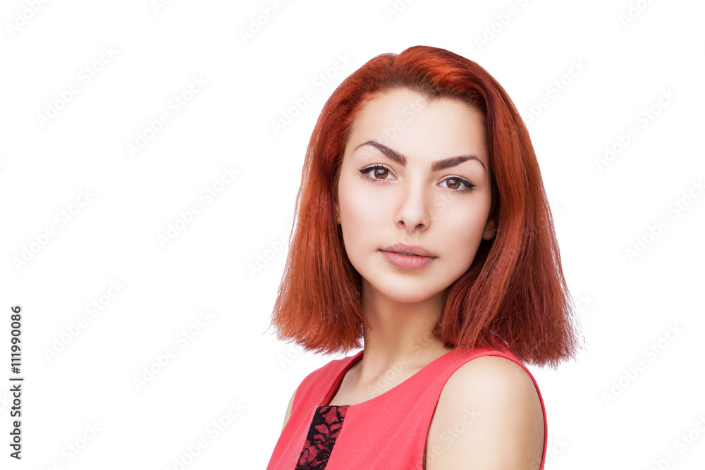 Beautiful young woman in pink dress Beautiful young woman in pink dress