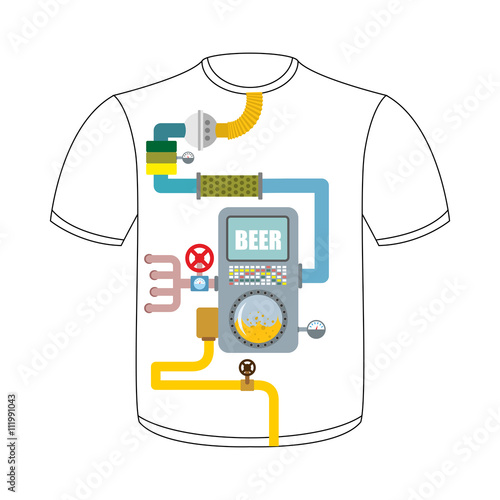 Valokuvatapetti Digestive tract of beer lover. larynx, alcohol tank. Filter and
