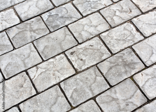 Gray stone pavement texture.