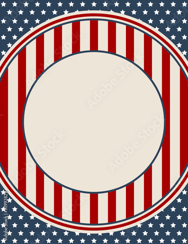 Vintage American patriotic background with blank space