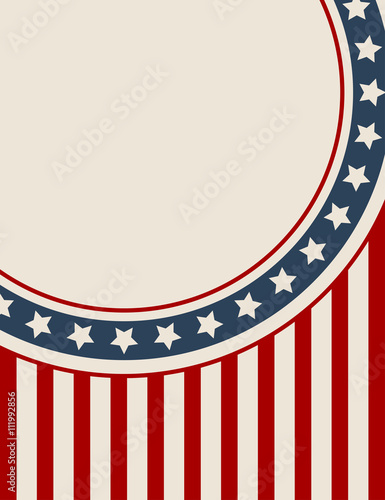 Vintage American patriotic background with blank space