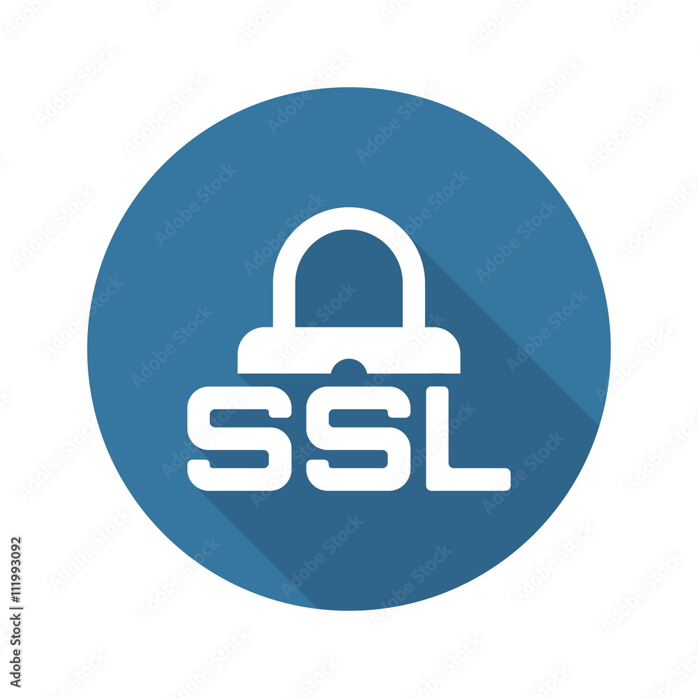 SSL Secured Icon. Flat Design. SSL Secured Icon. Flat Design.