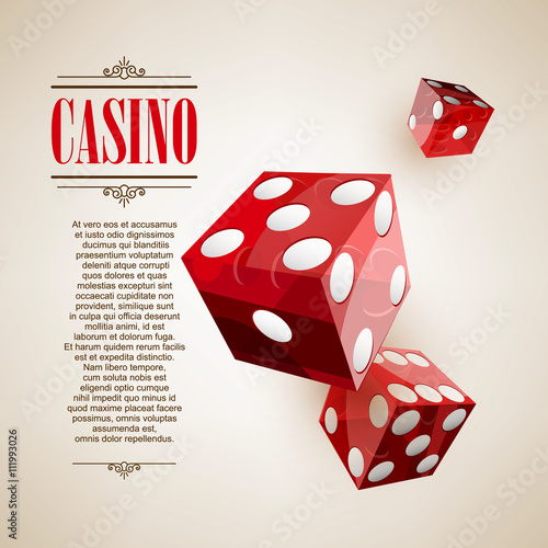 Casino logo poster background or flyer.