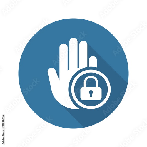 Restricted Area Icon. Flat Design.
