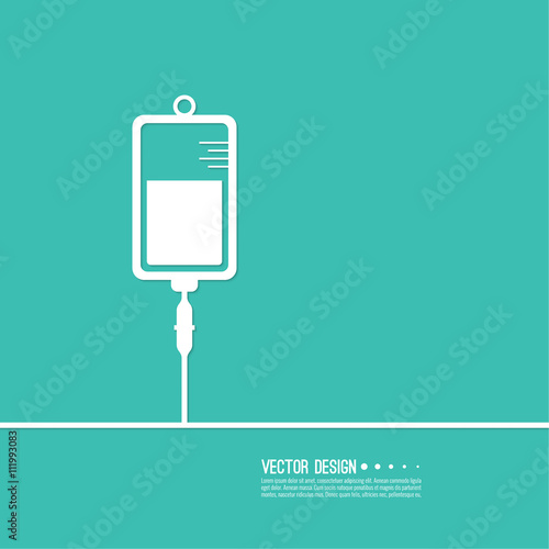 Vector iv bag icon.