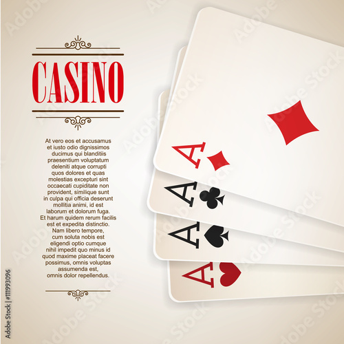 Casino logo poster background or flyer.