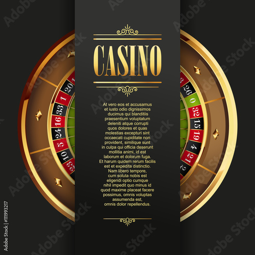 Casino logo poster background or flyer.