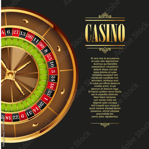 Casino logo poster background or flyer.