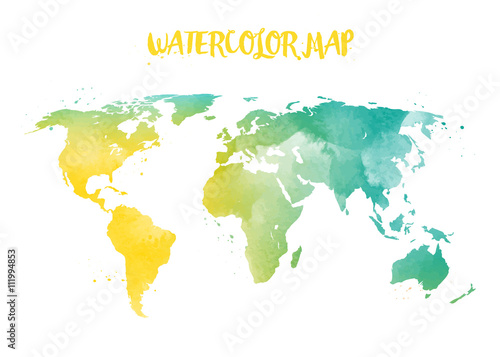 Abstract creative concept vector map of the world for Web and Mobile Applications isolated on background. Vector illustration  creative template design  Business software and social media  origami.