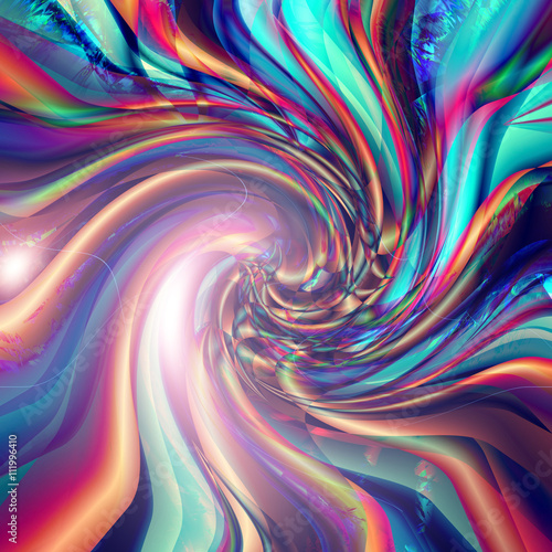 Abstract coloring tube red gradients background with visuel lens flare and twirl effects