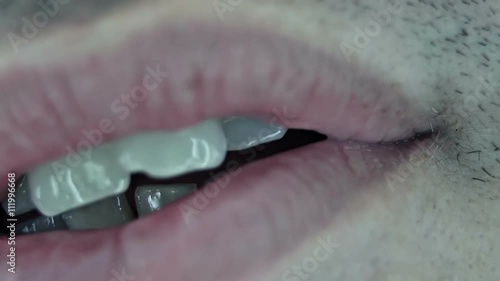 Man mouth macro - spooky
