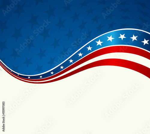 Patriotic wave background