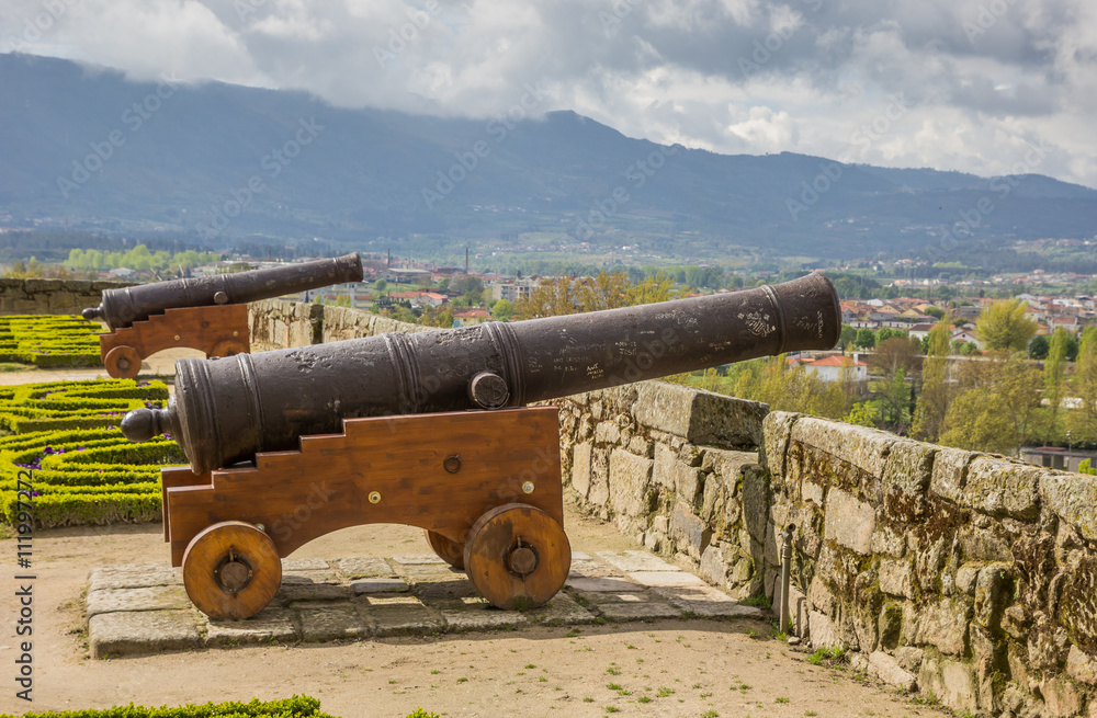 Cannon in the garden of Chaves castle Cannon in the garden of Chaves castle