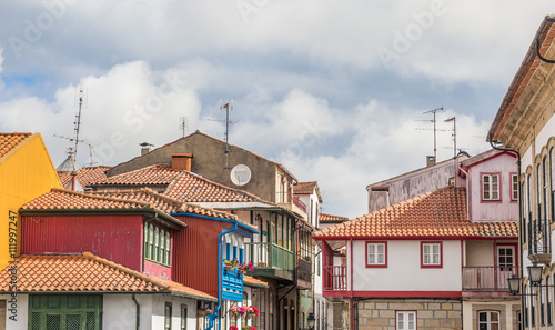 Colorful houses in the historical center of Chaves