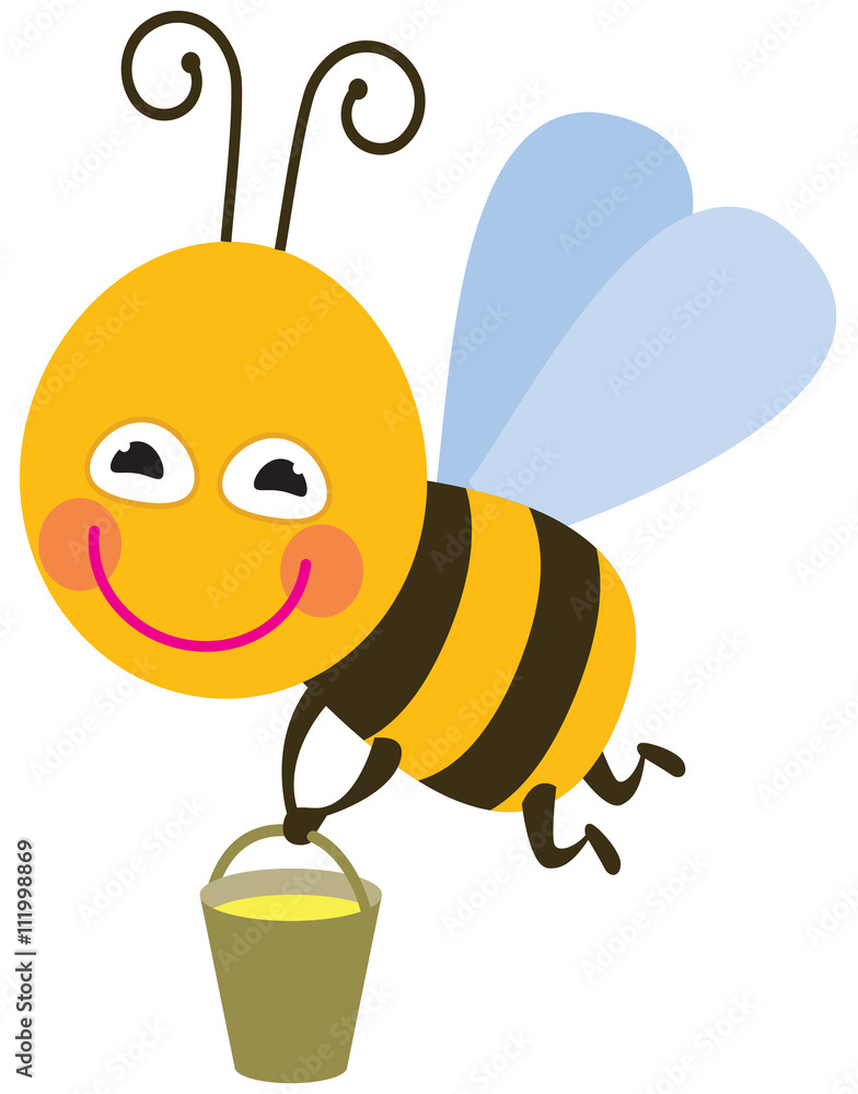 Obraz premium Bee with honey