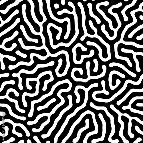 Seamless Pattern. Coral maze. Vector illustration.