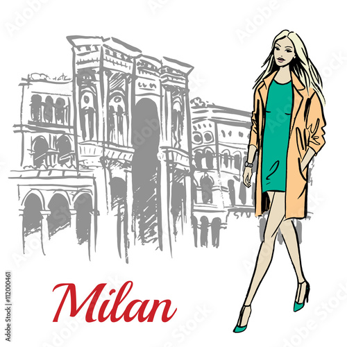 woman walking near Milan