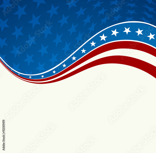 Patriotic wave background